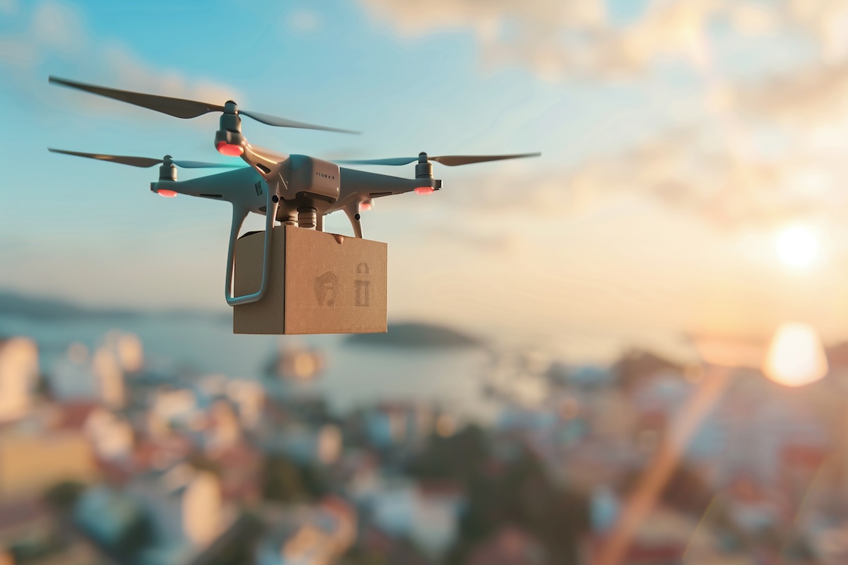 Primo test SEA di volo con droni elettrici per il trasporto merci